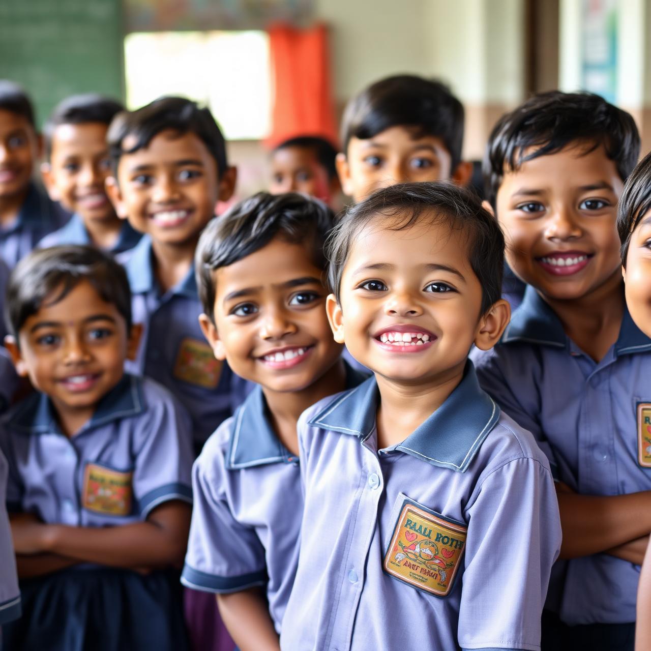 বাংলাদেশের হাসিমুখ স্কুল শিক্ষার্থীরা